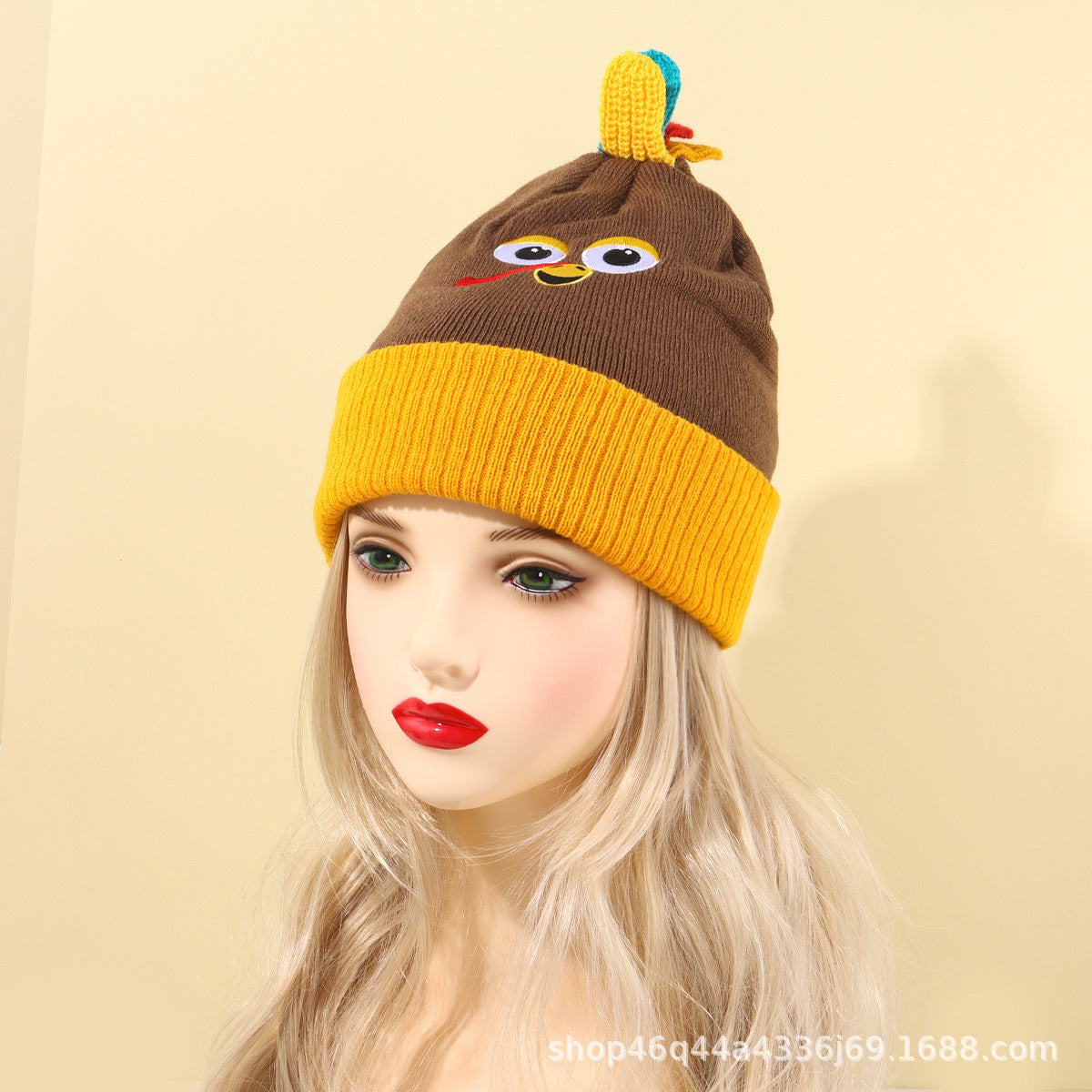 Wholesale Thanksgiving Children' s Turkey Knitted Hat